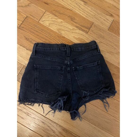 Universal Thread womens black highest rise shortie short distressed frayed hem 0 - Picture 2 of 8